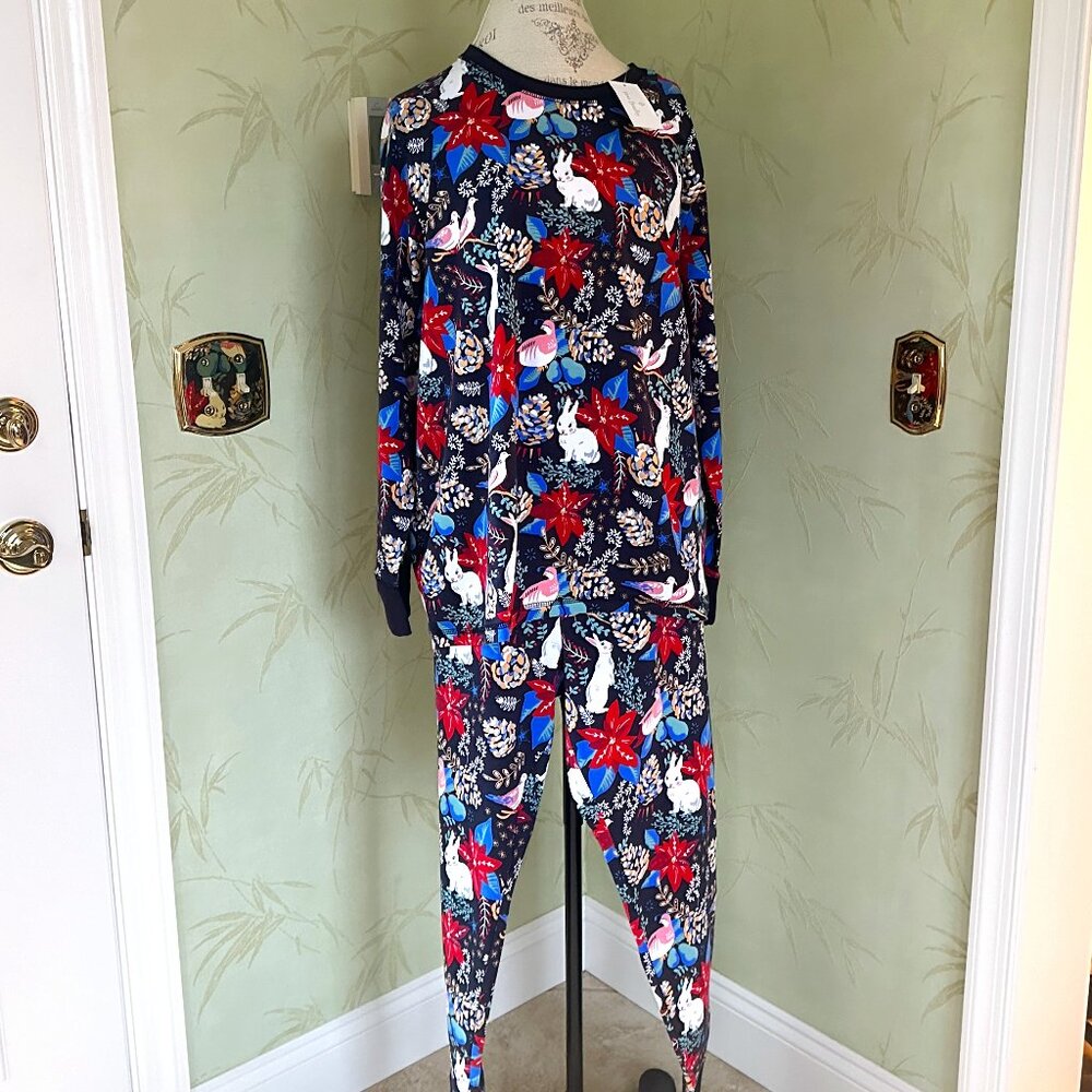 VERA BRADLEY PAJAMAS (PANTS/SHIRT: SET):NWT WINTER FOREST  XL